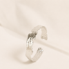 Bracelete prata com texturas organicas