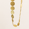 Colar Choker prata circulos fosco