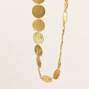 Colar Choker prata circulos fosco