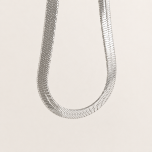 Colar Choker prata tramas grossas