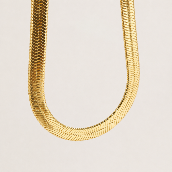 Colar Choker dourada circulos fosco