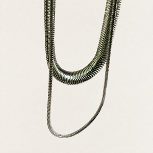 Colar Choker dourada tramas grossas