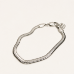 Pulseira prata trama média